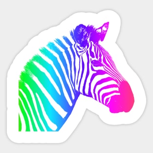 color wheel zebra Sticker